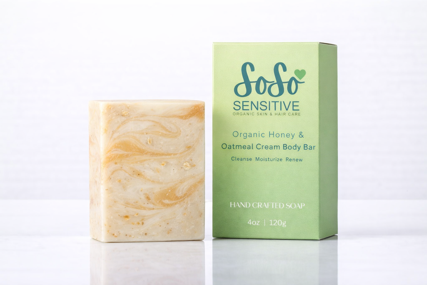 Organic Honey & Oatmeal Cream Body Bar